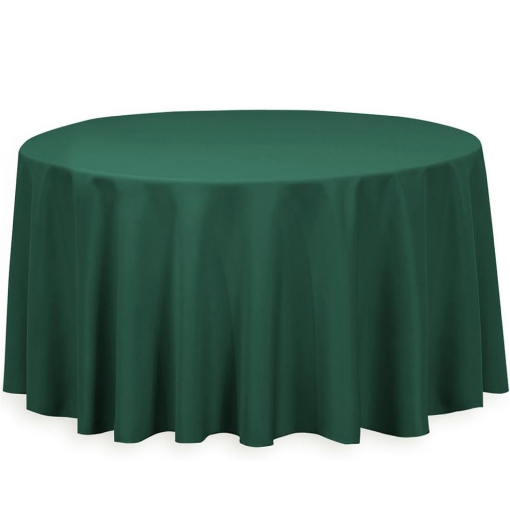 LTC LINENS Round Tablecloth Hunter Green - 120-Inch